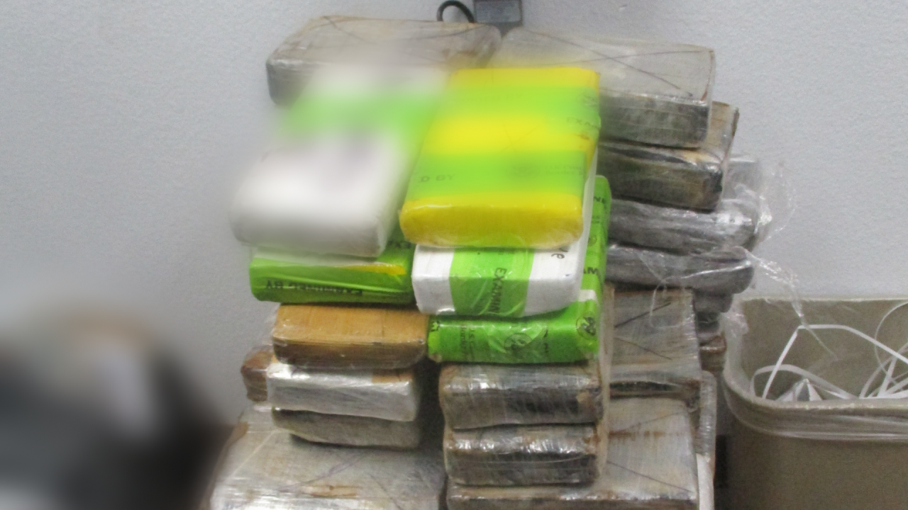 Fentanyl and cocaine found inside heavy machinery