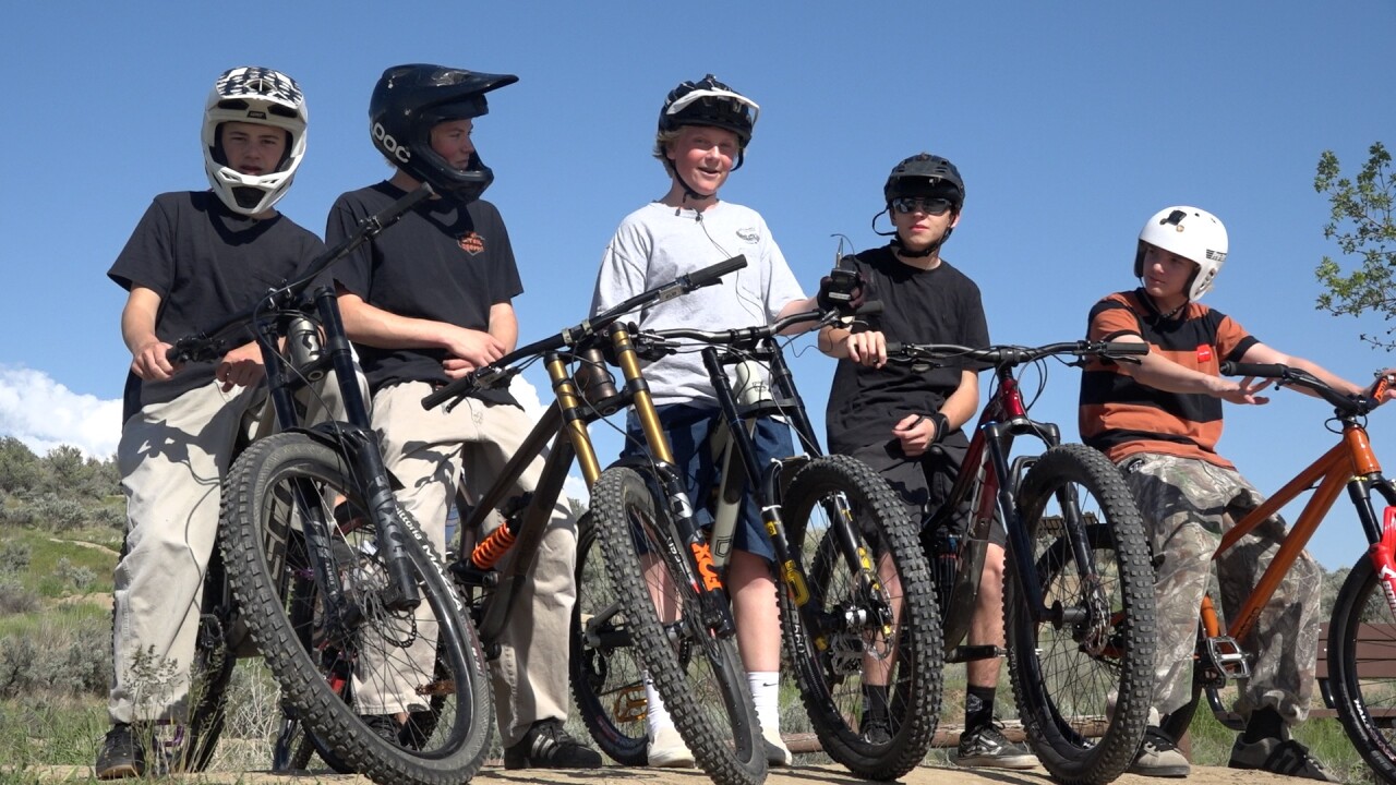 Gage Quinlan and his buddies enjoy a day after school at the bike park