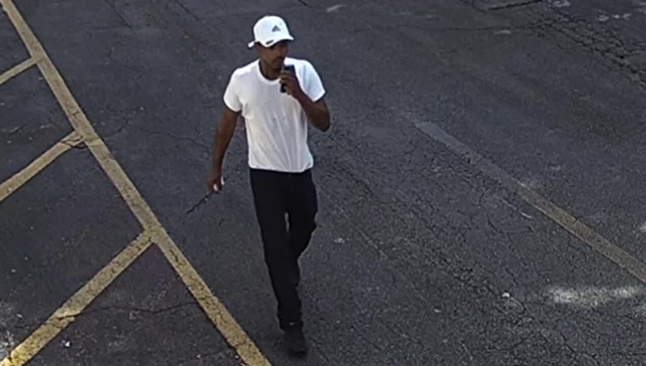 Closeup still from surveillance video of man who attacked woman in front of her children in North Lauderdale