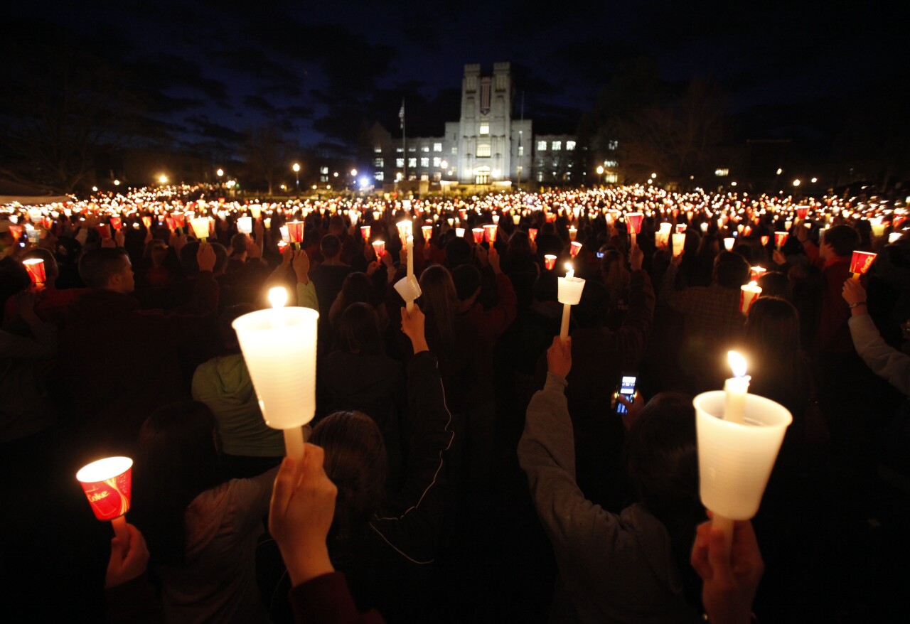 APTOPIX Virginia Tech Anniversary