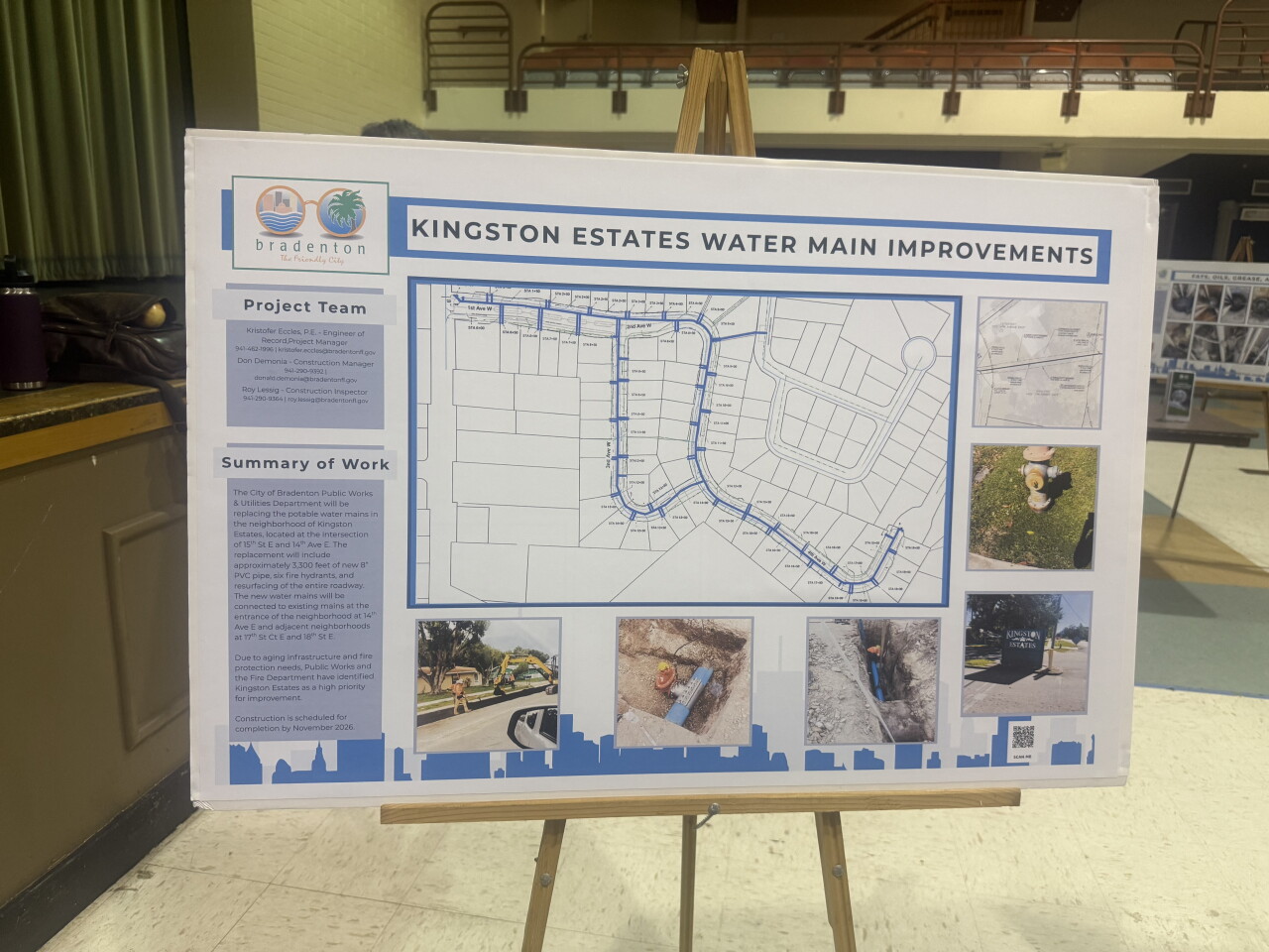 One of the 51 projects the City of Bradenton is working on; Kingston Estates water main improvements. 
