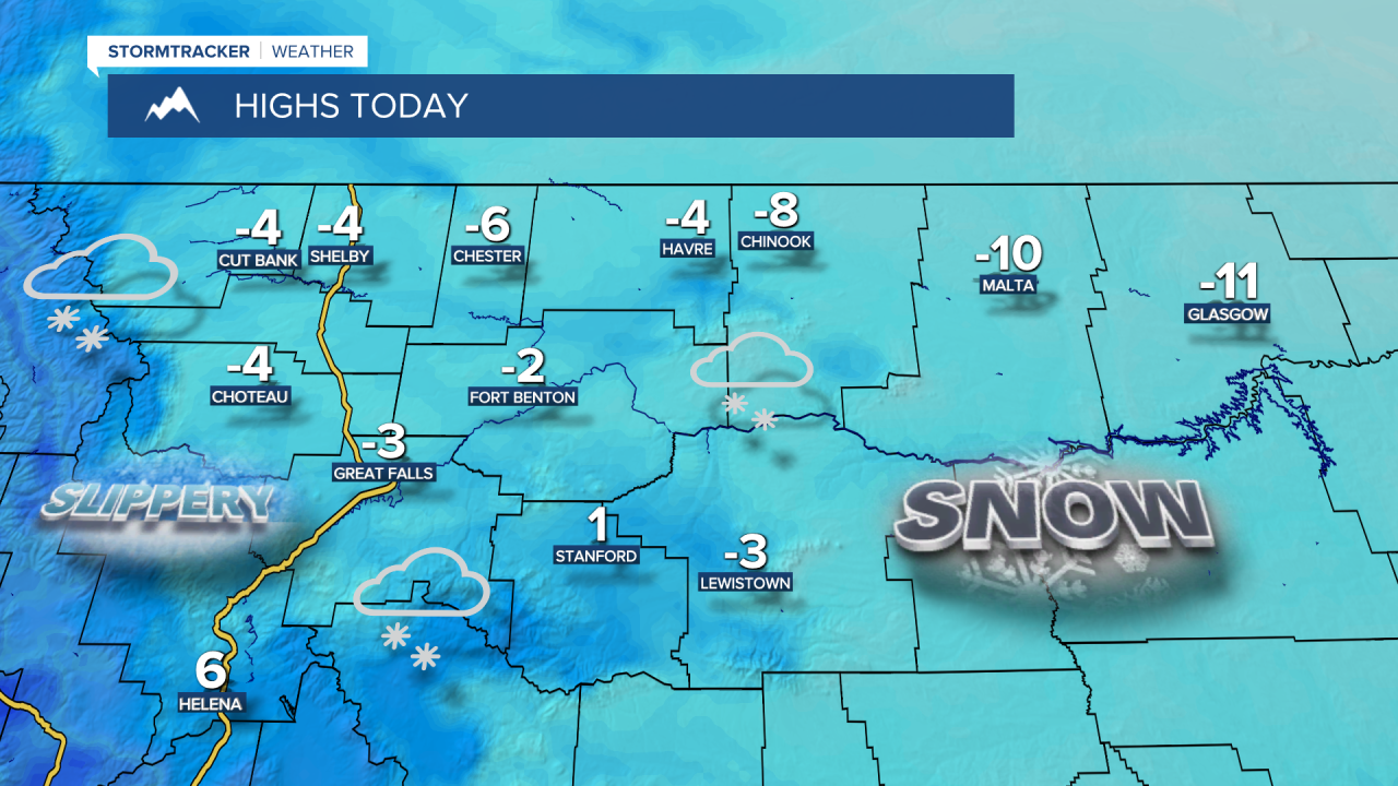 Highs Monday