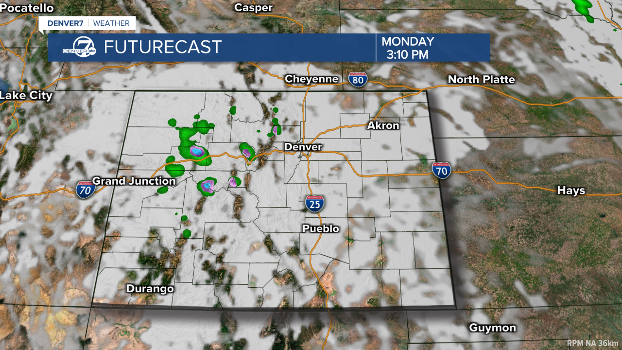 Light chances of precipitation for the mountains.