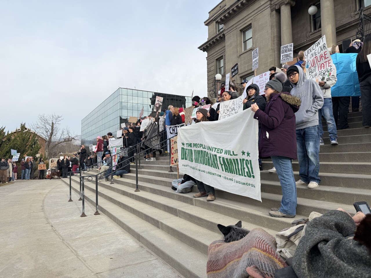 ICE OUT protest Downtown Boise