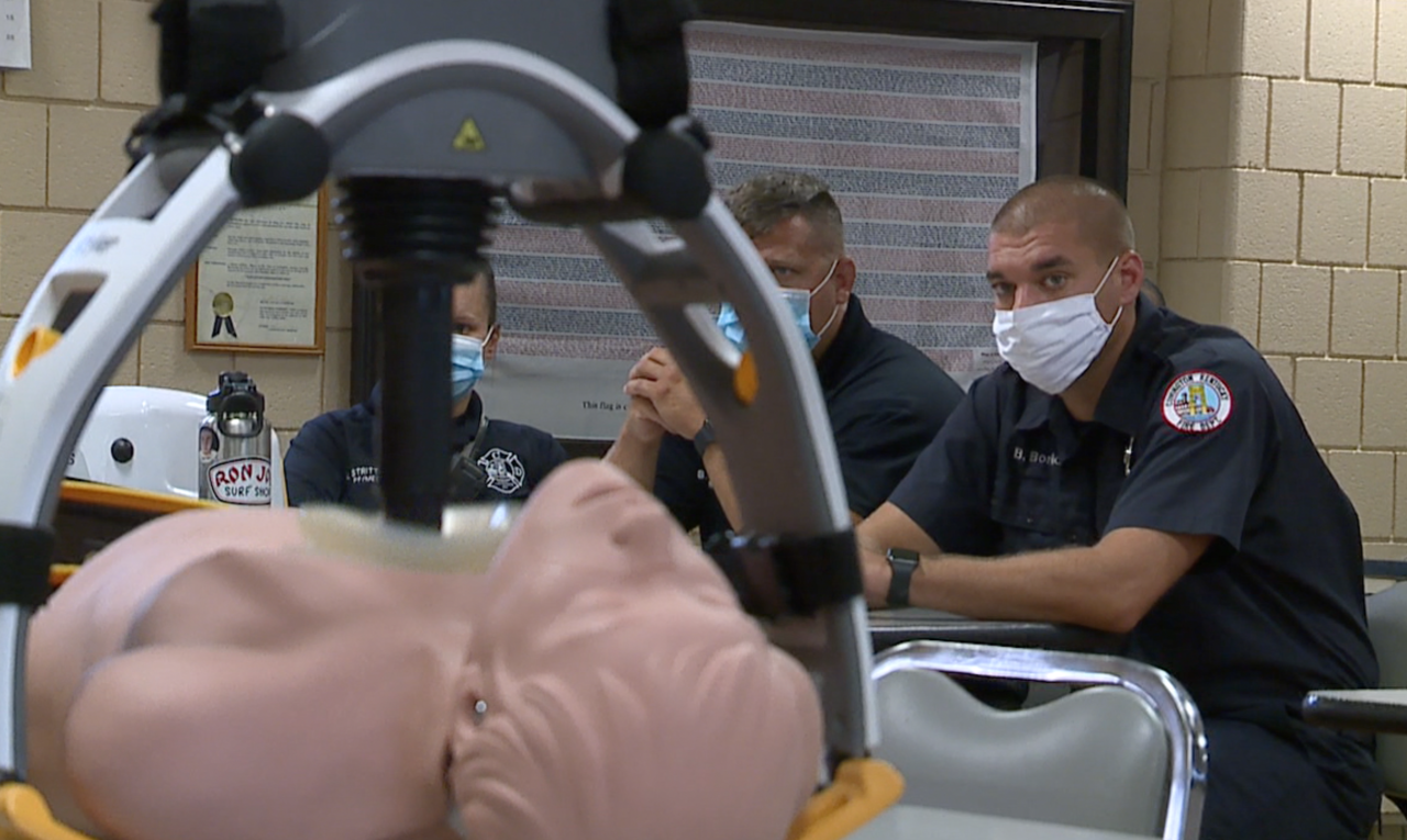 Covington firefighters receive training on the LUCAS 3 CPR device