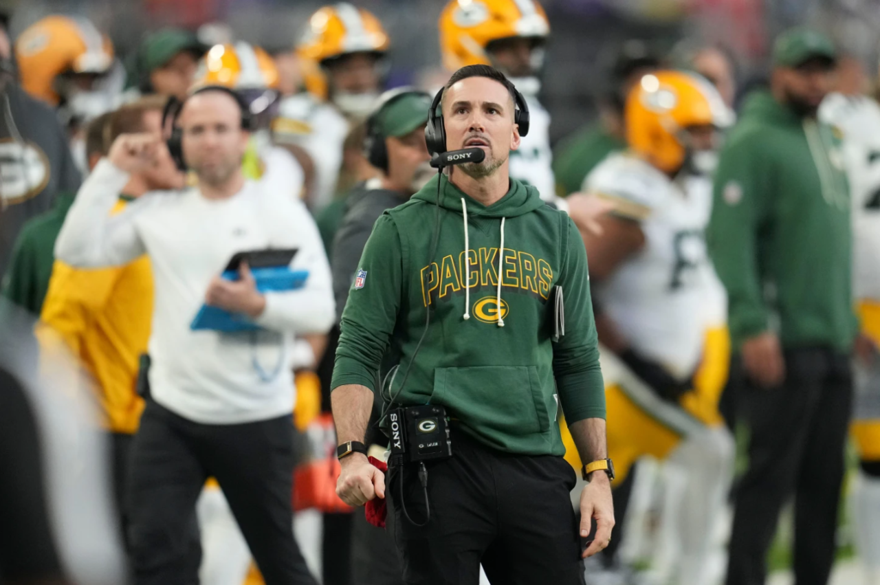 Green Bay Packers head coach Matt LaFleur watches from the sideline during the second half of an NFL football game against the Minnesota Vikings, Sunday, Jan. 4, 2026, in Minneapolis, Minn.