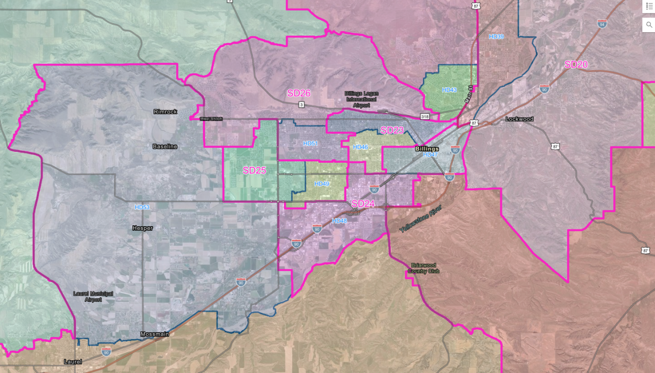 New Montana Legislature lines