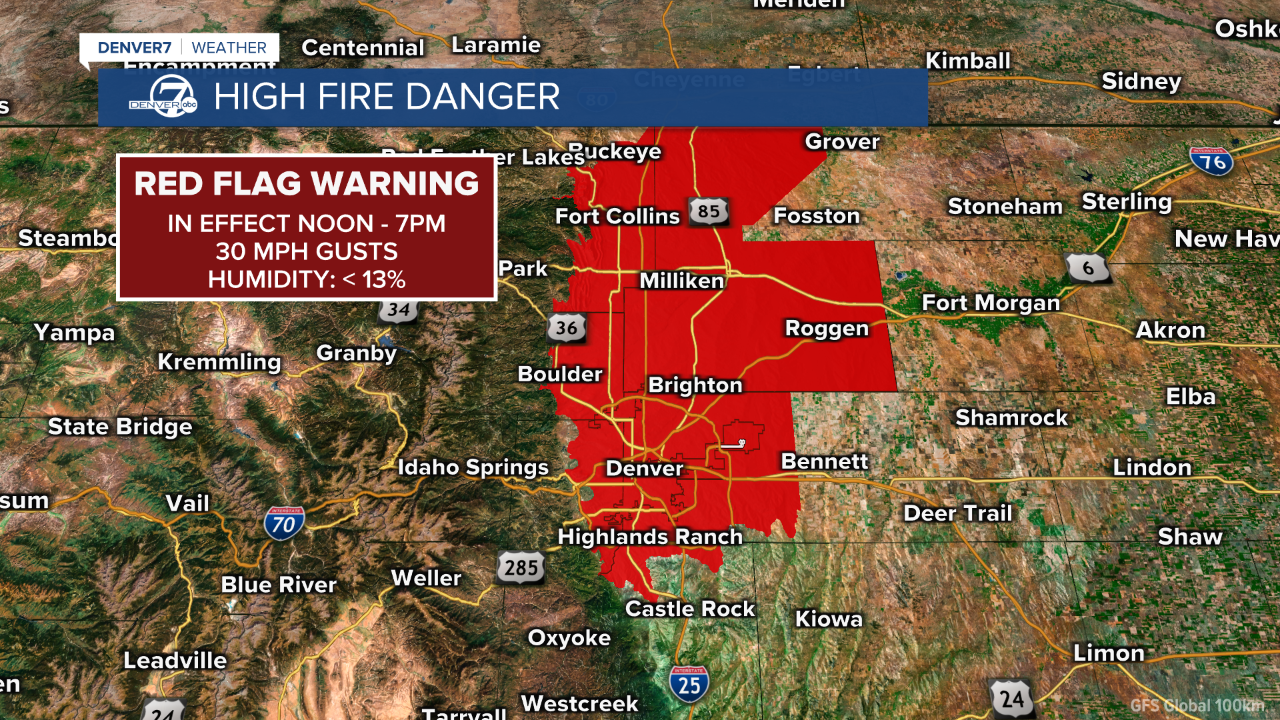 Red Flag Warning in effect 12 pm - 7 pm