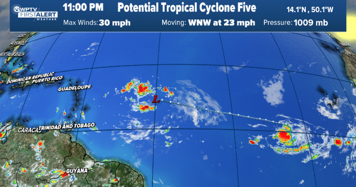 Potential Tropical Cyclone Five is likely to become a hurricane in the ...