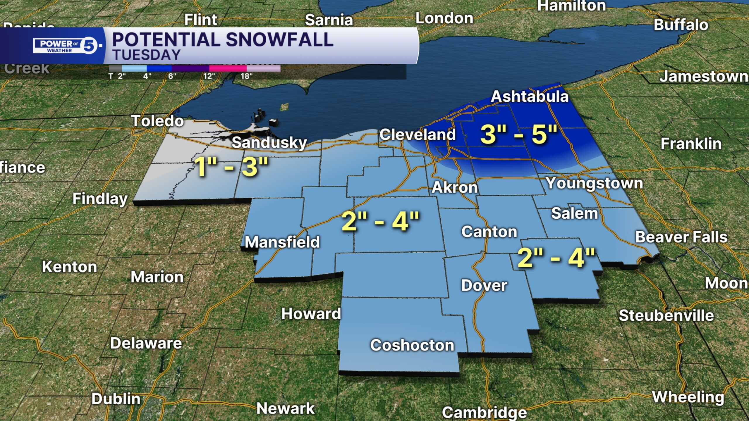 FORECAST: Widespread snow to impact Tuesday commute