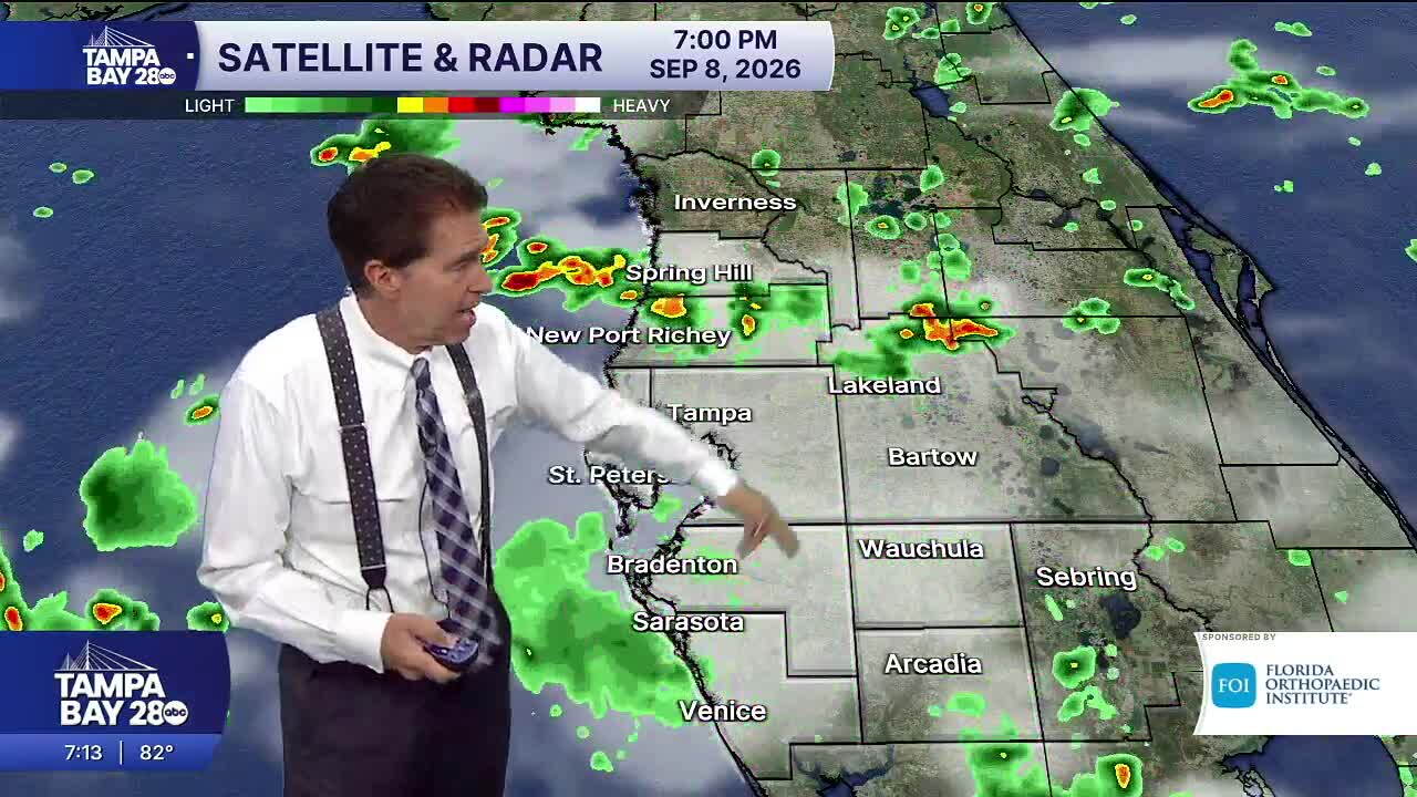 Forecast: higher rain chances for the rest of the week across the Tampa Bay area