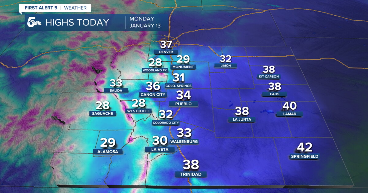 Cold Monday with a mid-week warm up ahead of bitter weekend cold