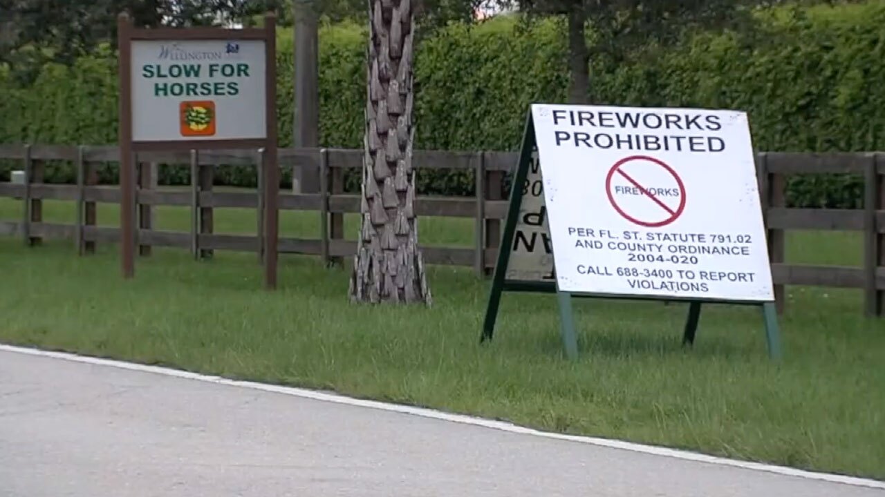 Wellington Fireworks law sign