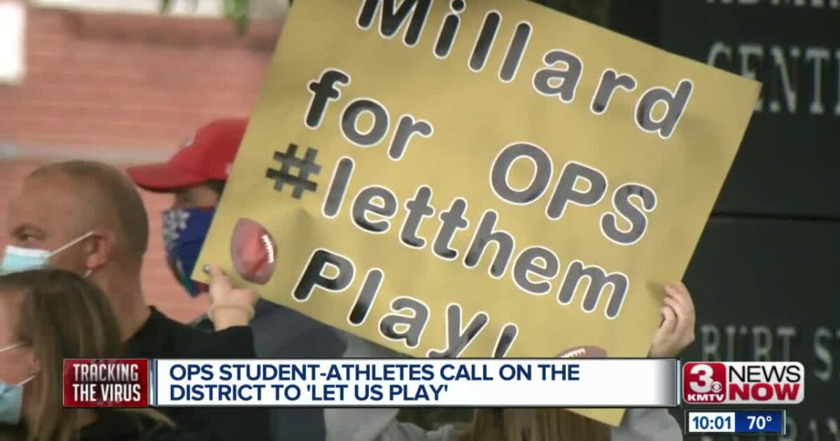 Studentathletes protest Omaha Public School's decision to cancel Fall