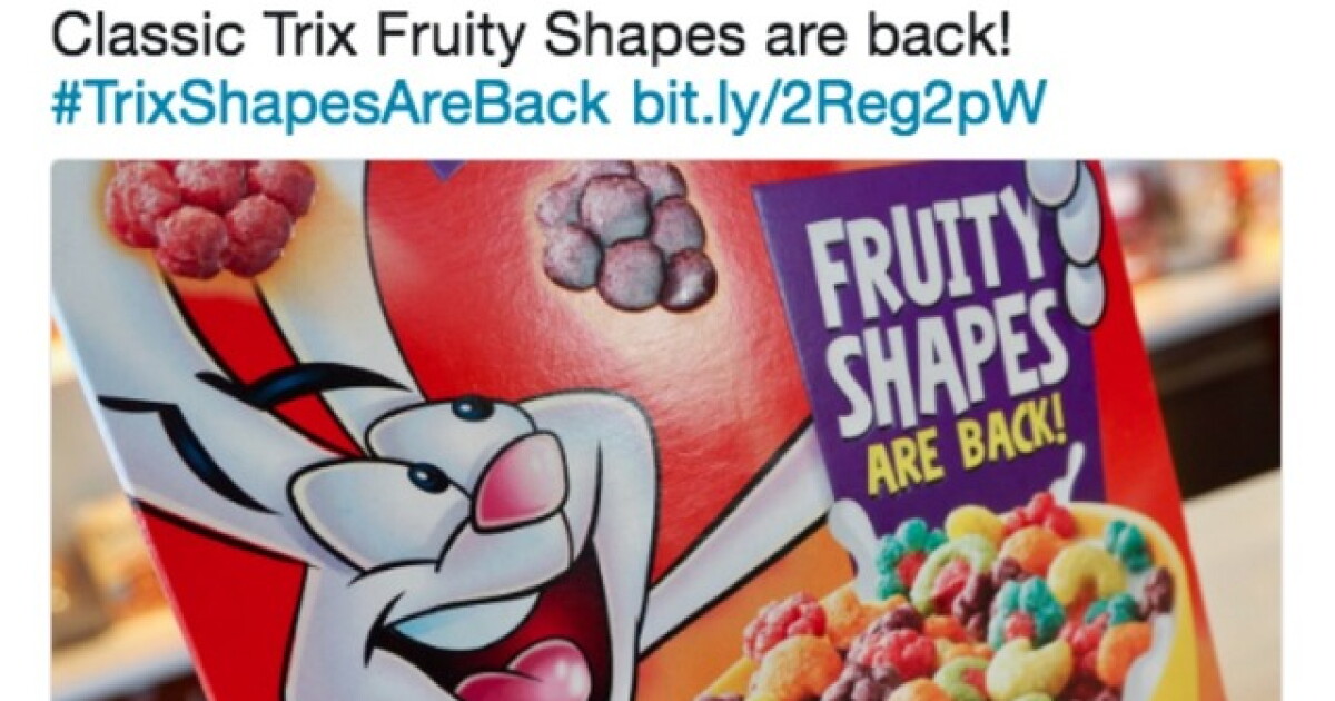 Cereal Rix Trix is bringing back its fruit-shaped cereal