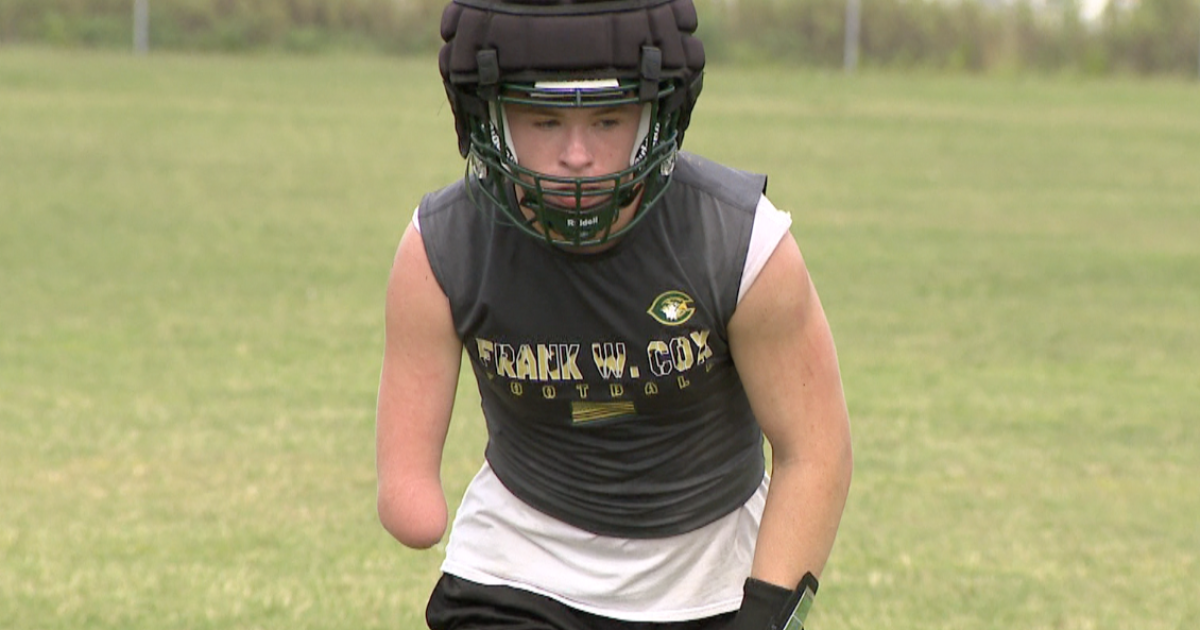 Born with partial right arm, Cox's Hudson fuels and inspires Falcons football