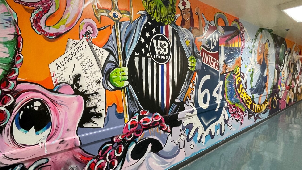 Inmate completes mural inside Virginia Beach Correctional Center