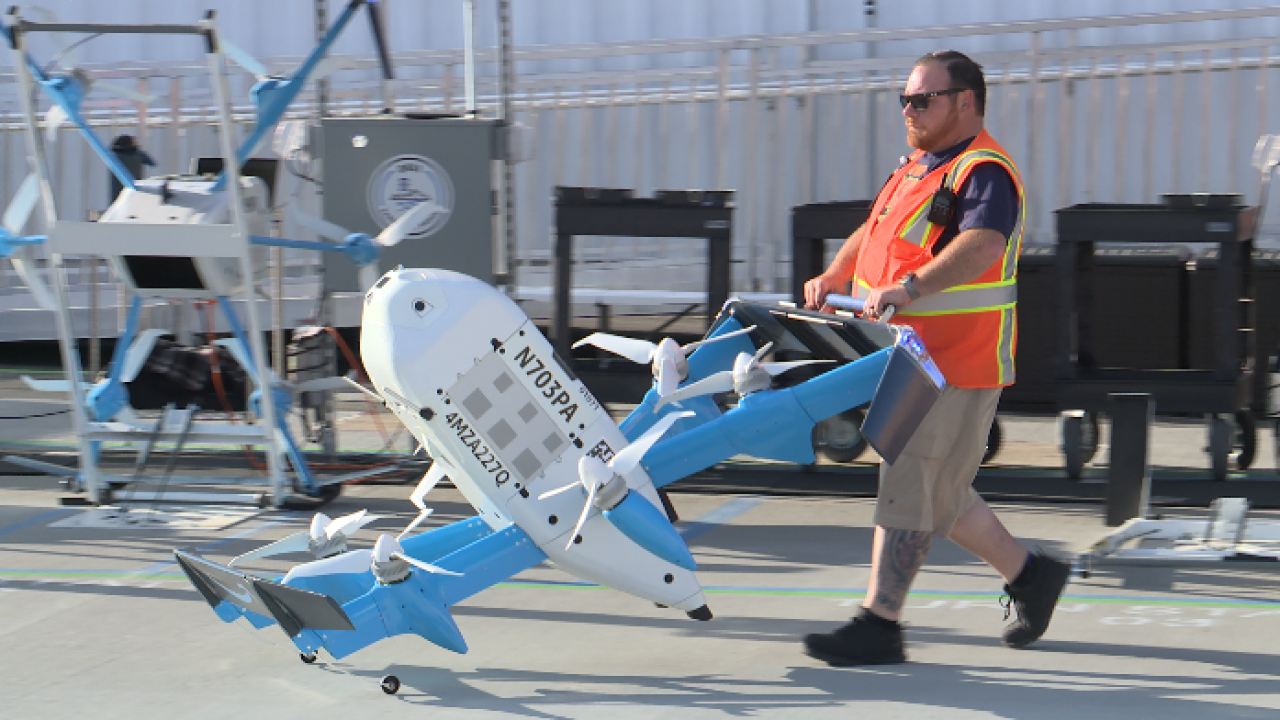 An up-close, inside look at Amazon's new delivery drones flying in KCK - KSHB 41 Kansas City