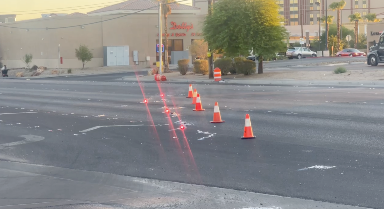 Homicide investigation at Nellis and Harmon