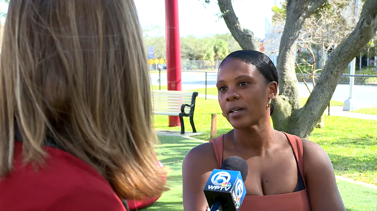 Martin County parent Lashon Simpson speaks to WPTV education reporter Stephanie Susskind on Jan. 17, 2024.jpg