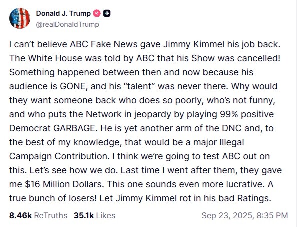 trump-truth-social-post-about-jimmy-kimmel