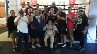Rafael Davila with former boxers