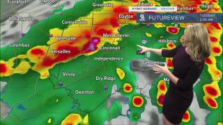 Late night showers and storms