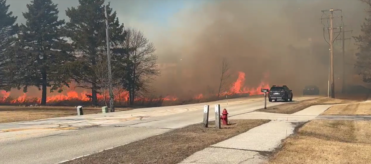 Brush Fire in Brookfield