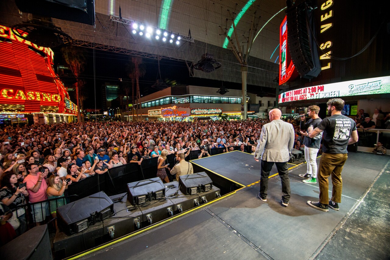 Fans gathered at 3rd Street Stage to witness The Chainsmokers Viva Vision light show debut at Fremont Street Experience, 5.31.19.jpg