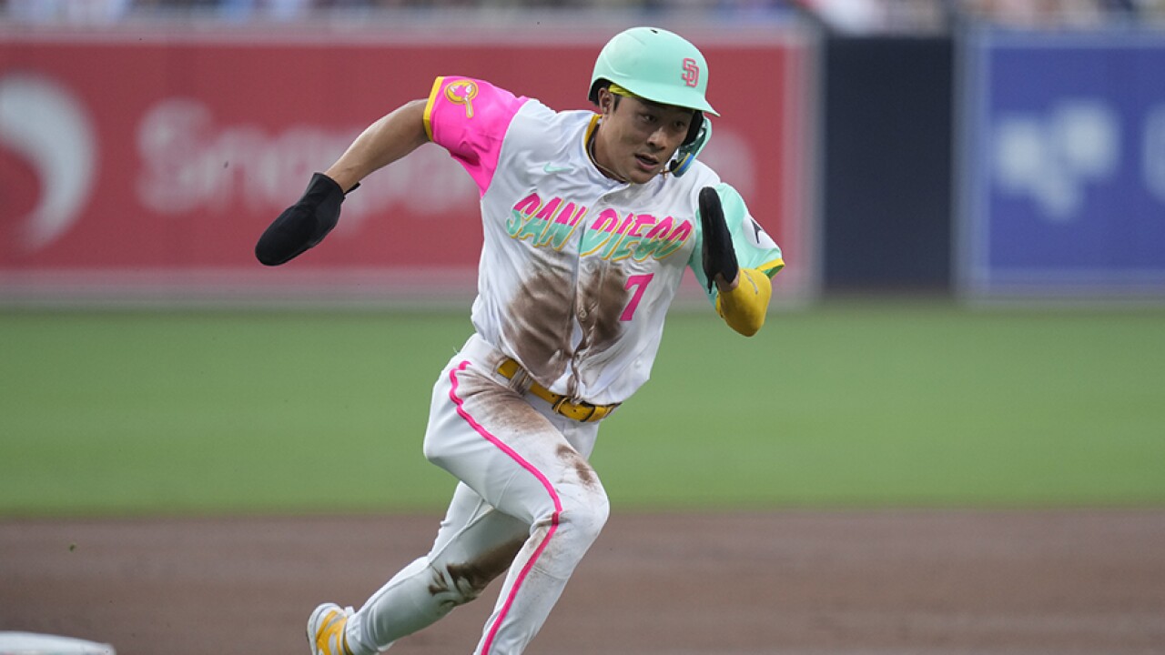 Ha-Seong Kim San Diego Padres Signed Engraved Bat Beckett