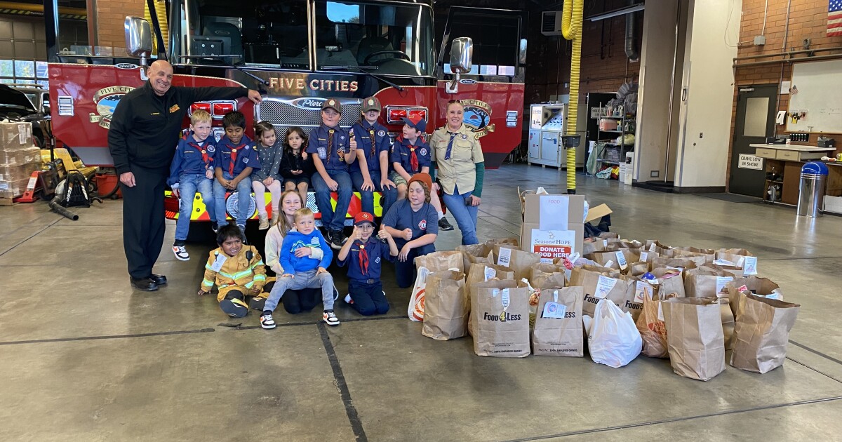 Cub Scouts collect donations for Season of Hope