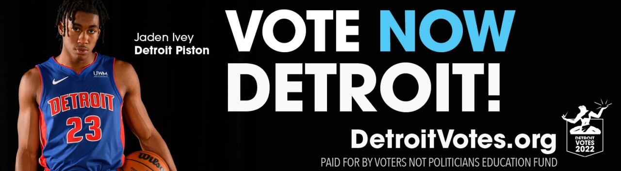 Detroit Votes 2022 campaign Detroit Pistons
