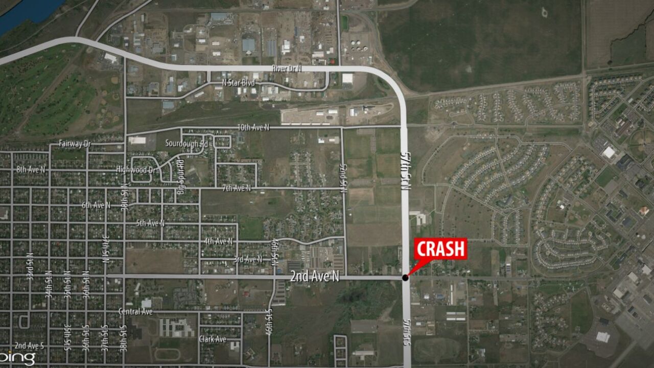 Crash slowing traffic near Malmstrom AFB