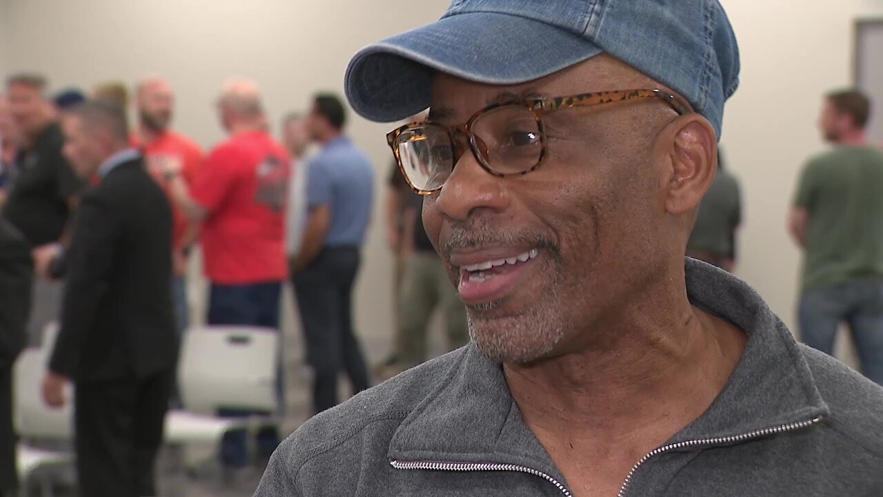 Jamie Davis, the vice president of an electrical workers' union, talks about his support for a new Browns stadium in Brook Park.