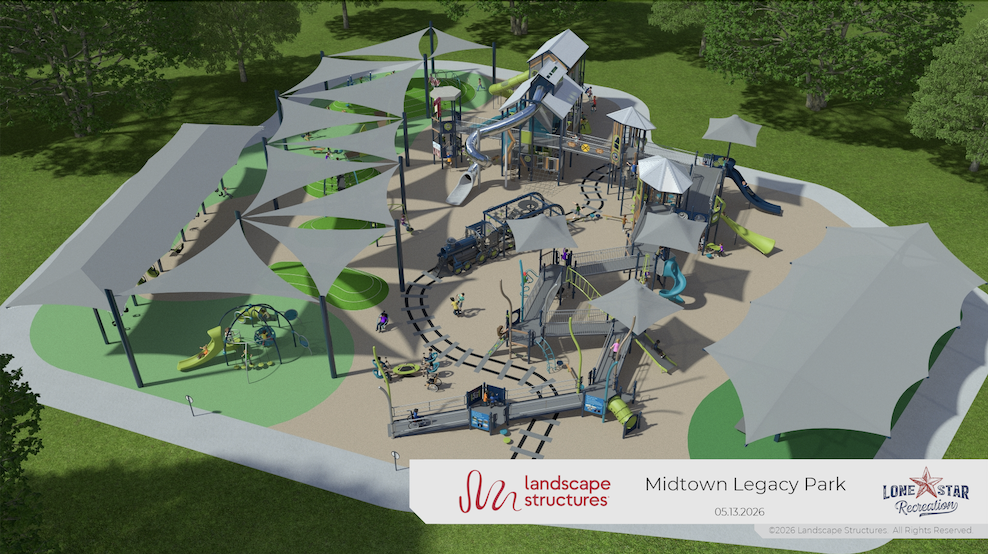 Bryan's new Legacy Park playground nears completion in Midtown