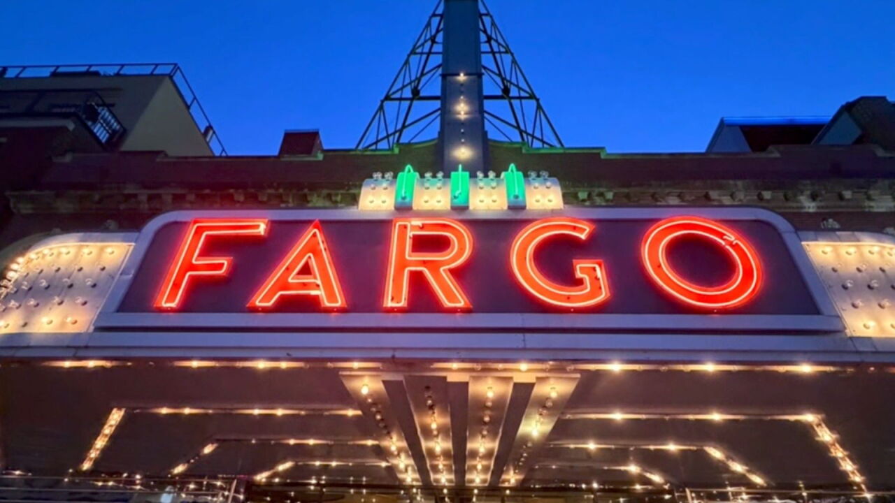 A neon sign in Fargo, North Dakota.