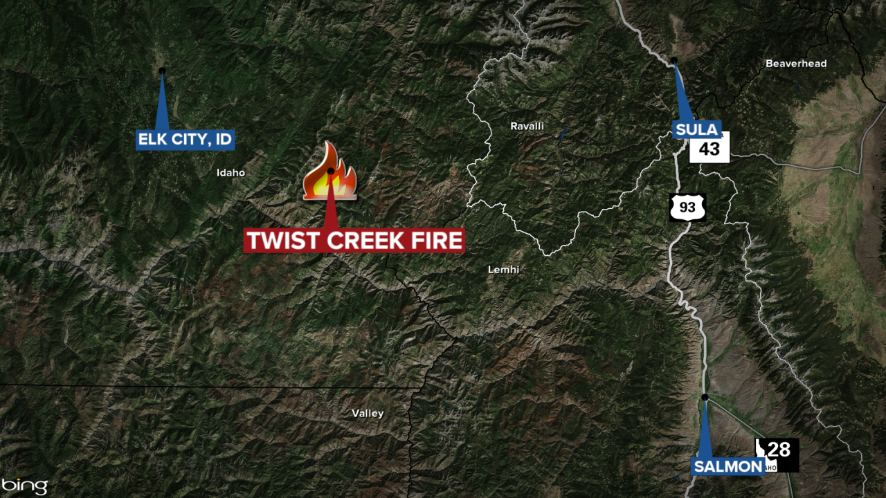 Twist Creek Fire Map