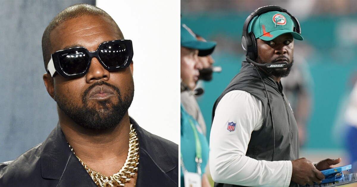 Kanye West posts support for former Miami Dolphins coach Brian Flores