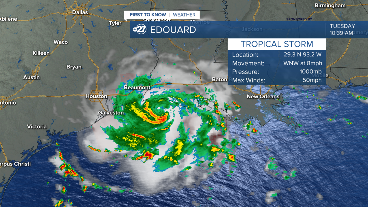 Edouard Stats as of 10:40 A.M.