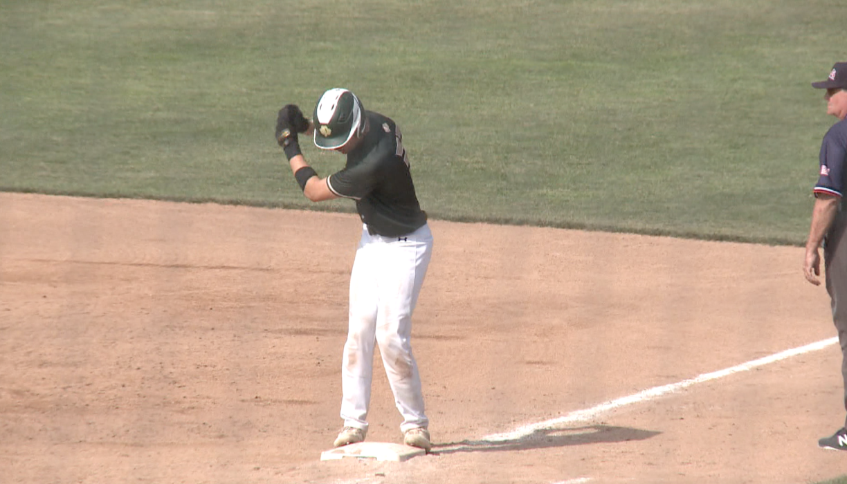 Steven Widger after his RBI Single