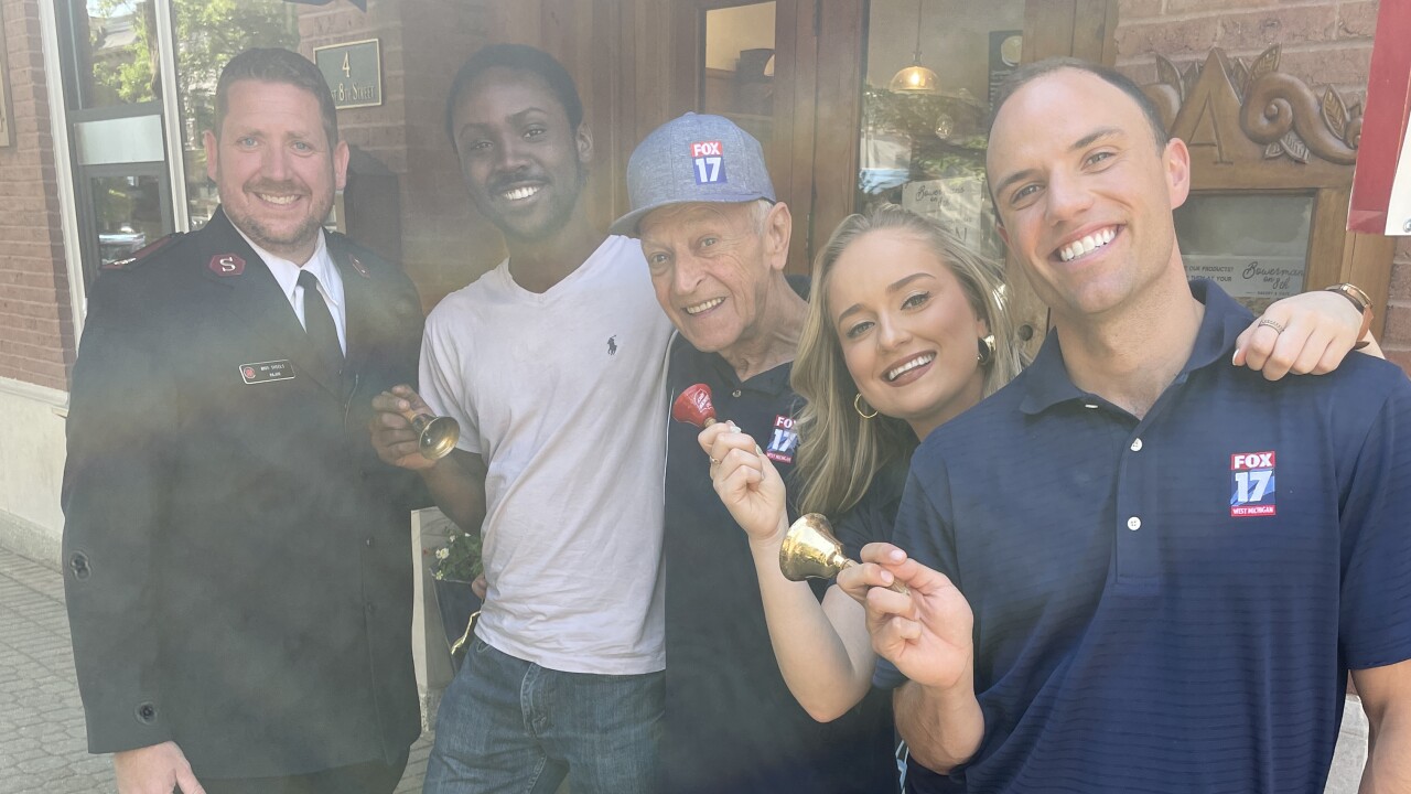 FOX 17 Morning Team with Salvation Army's Christmas in July event