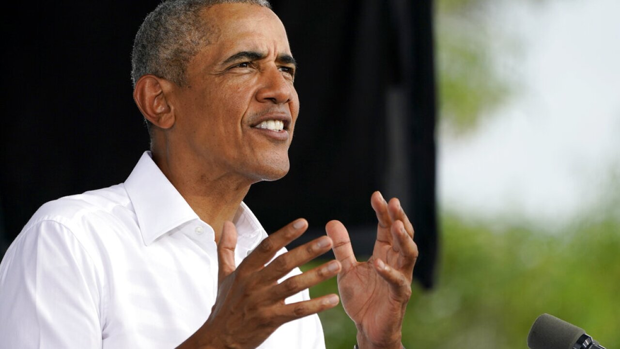 Barack Obama stumping for Democratic candidate Joe Biden