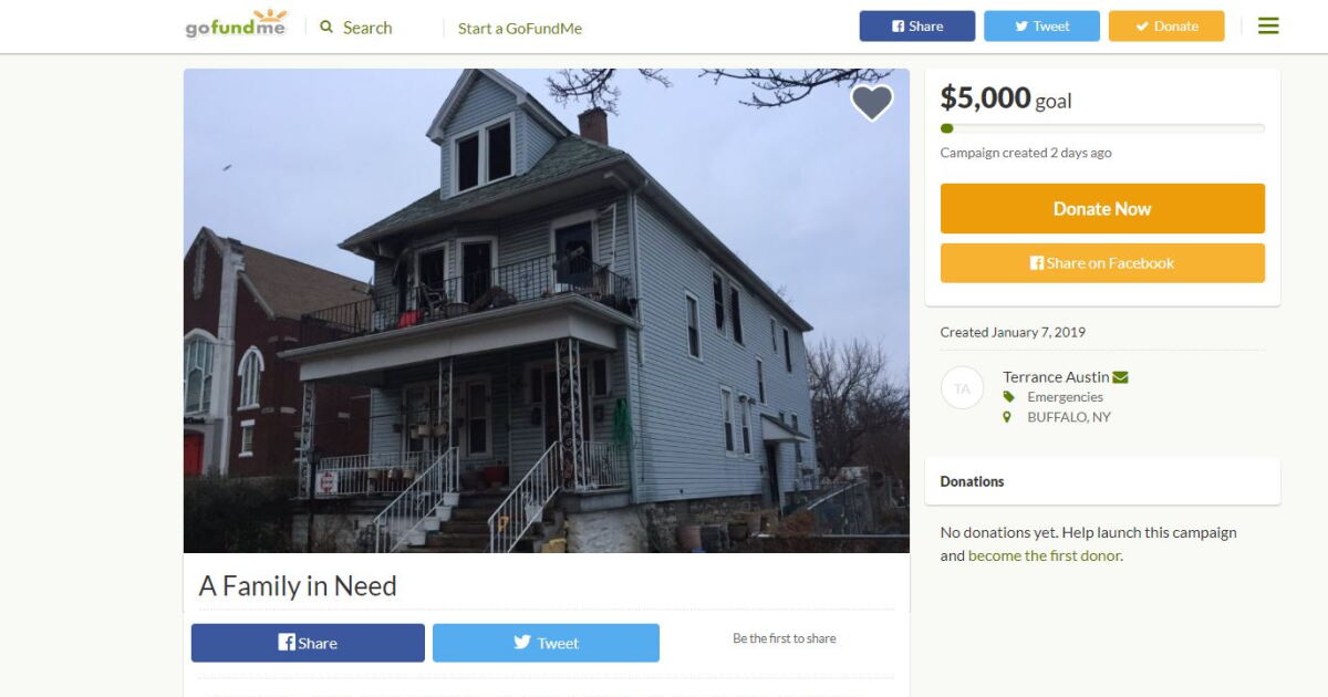 GoFundMe page set up for young fire victim in Buffalo