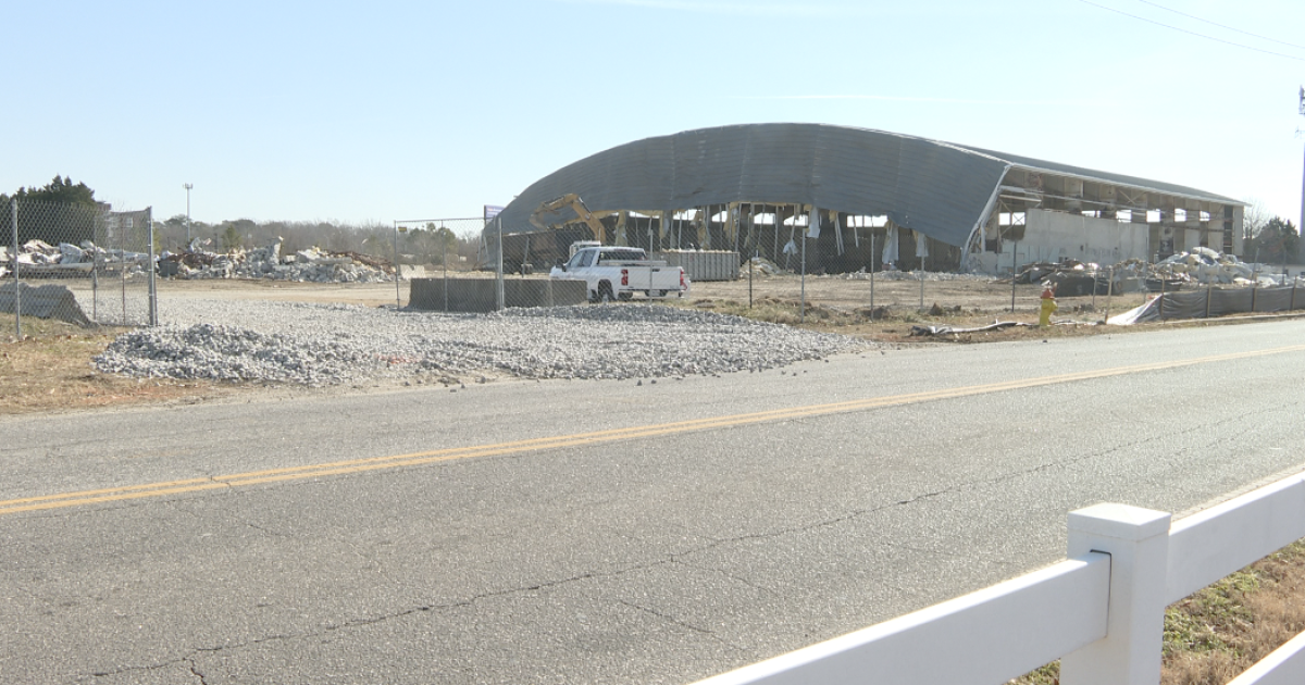 Community Complex Vb Demolition underway at DLH Sports Complex in VB for new development