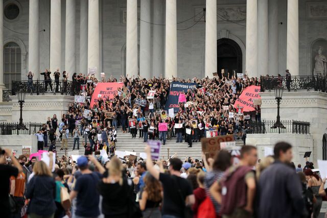 Photos: Protesters gather to oppose Kavanaugh confirmation