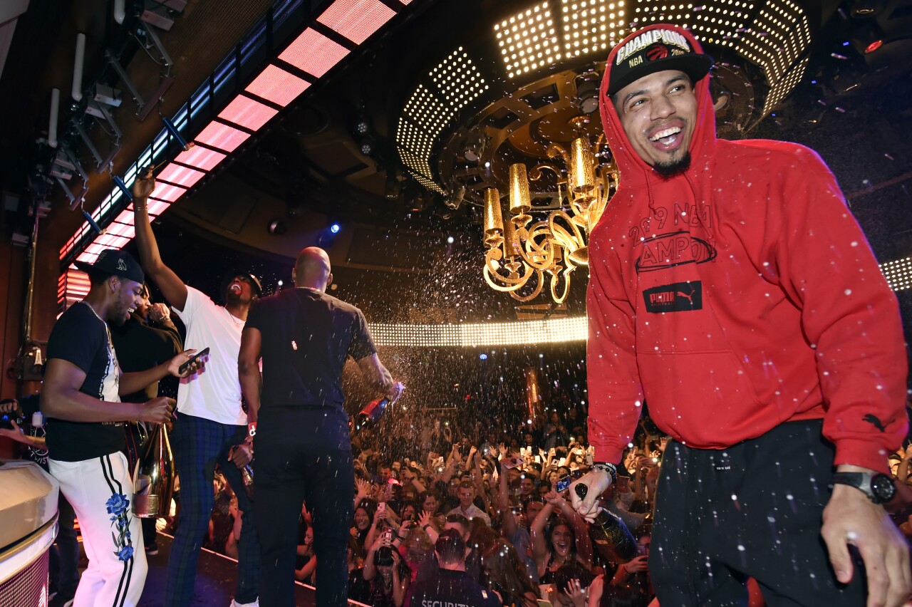 The Toronto Raptors Head To Wynn Las Vegas To Celebrate NBA Championship Win At XS Nightclub With Drake And The Chainsmokers