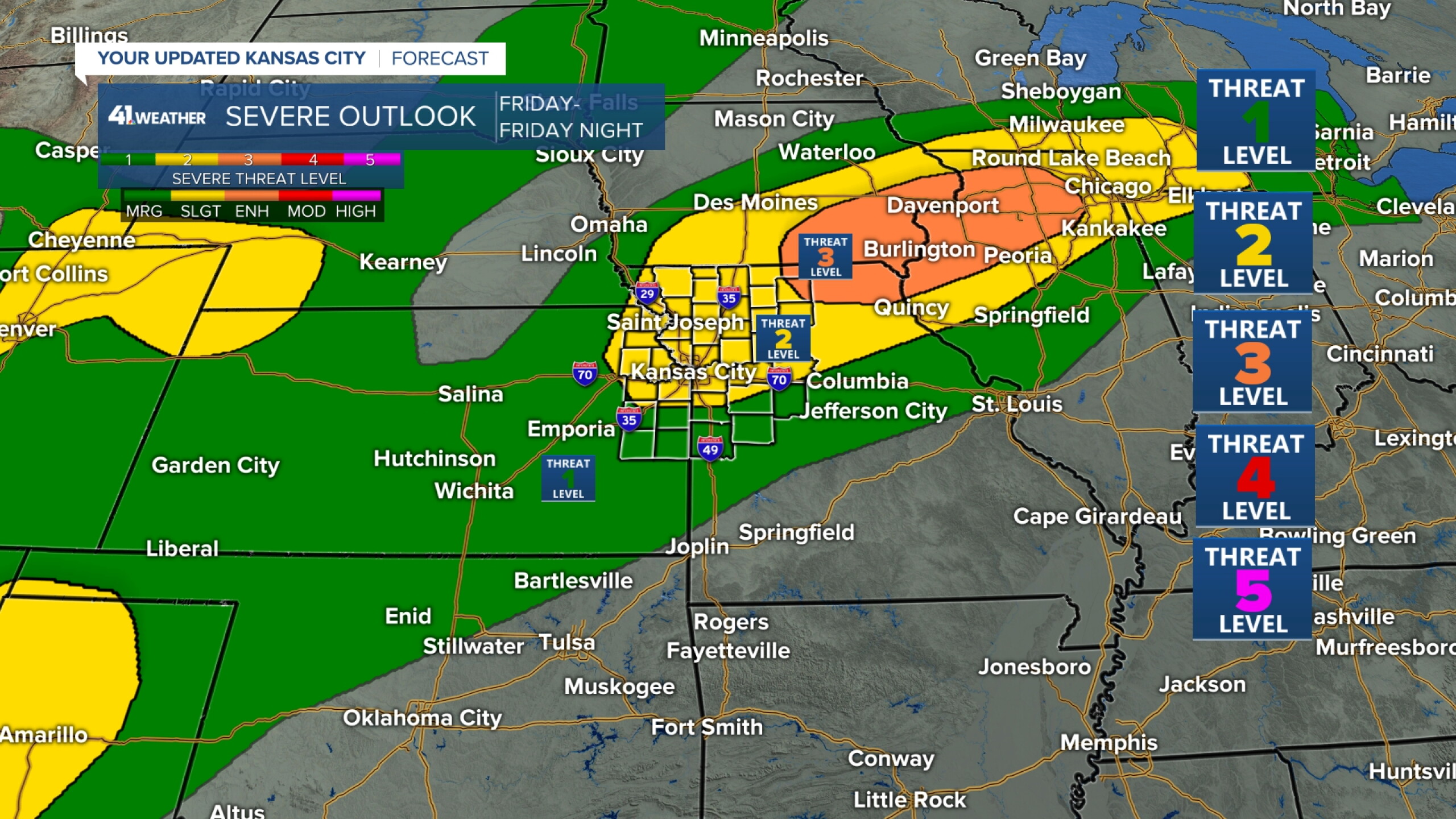 KSHB 41 Weather Blog | Severe thunderstorm potential Friday for Kansas City