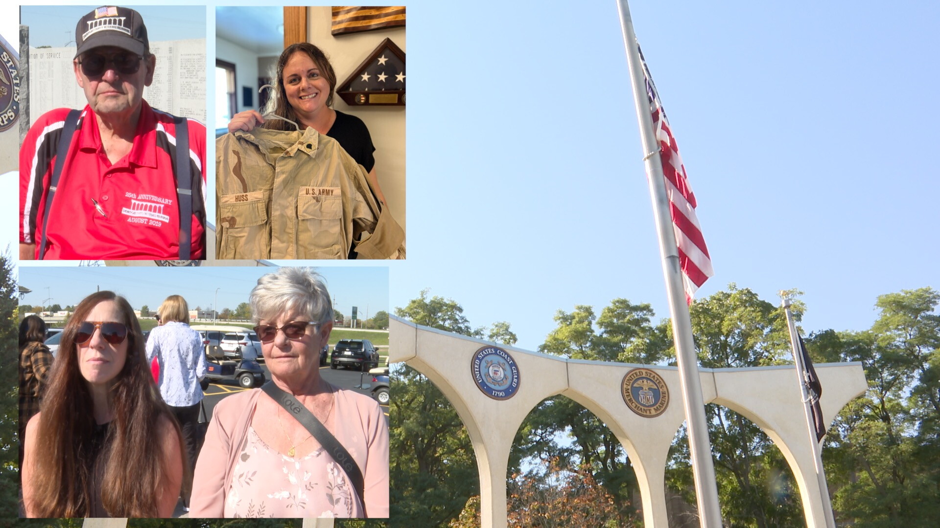 People gathered for the Sheboygan County Veterans Memorial's Name Dedication Event