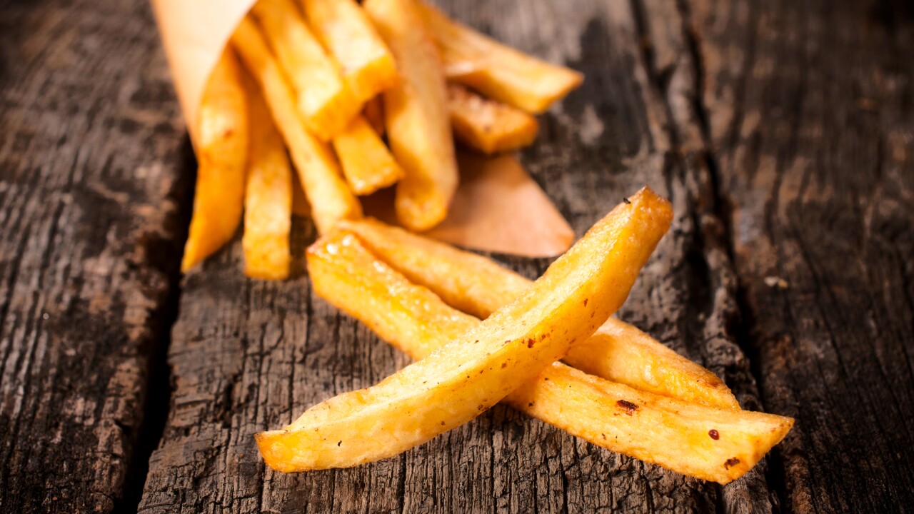 French fries on the table