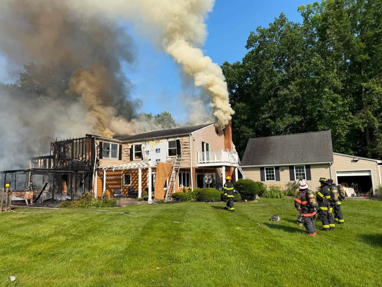 Two-alarm house fire in Harford County draws multiple fire departments